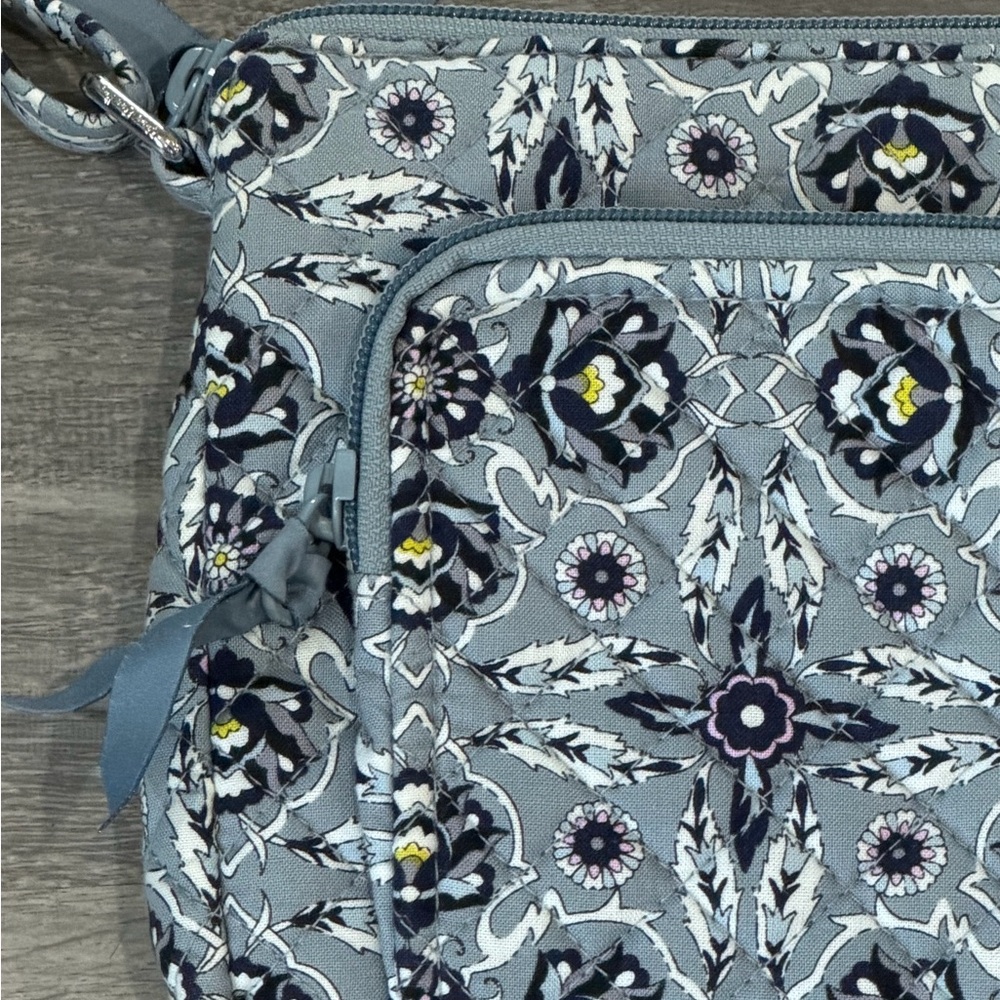 Vera Bradley RFID Little Hipster Crossbody - Plaza Tile Geometric Blue - Picture 2 of 11